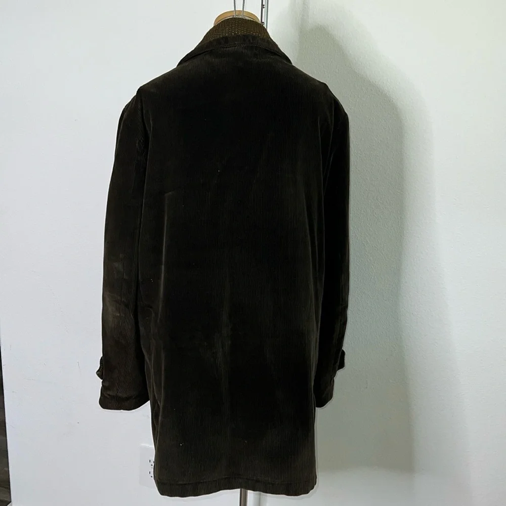 🔹 Vintage 70’s Corduroy Coat with Faux Fur and Wool Lining